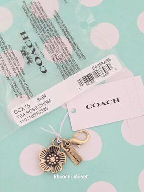 Coach Brand New DIY Tea Rose Charm CCX75